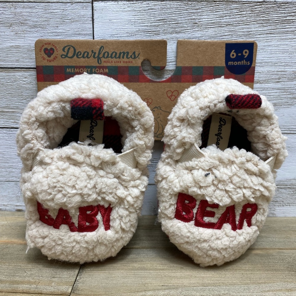 Dearfoams NWT Baby Bear 6-9M Slippers - New Kids | Color: Red | Size: 3